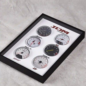 JDM Legends Tachometer Collection 3D Framed Display - Side Profile View