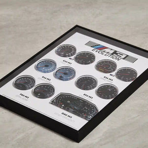 BMW M3 Dashboard Evolution 3D Framed Display - Frame and Mounting Detail