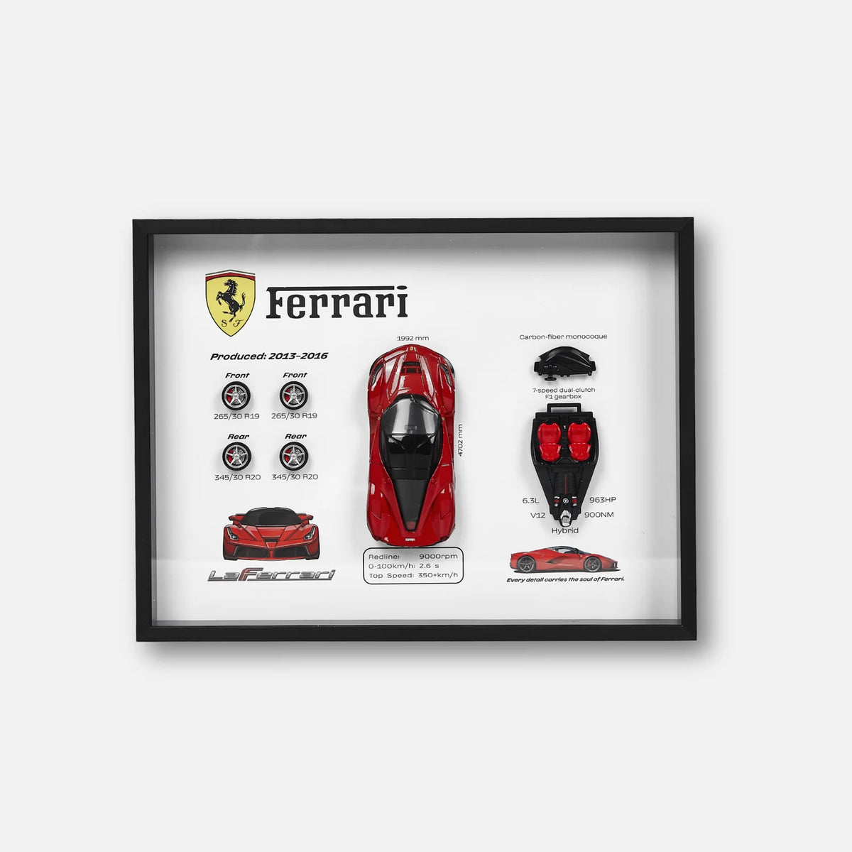Ferrari LaFerrari Deconstructed Frame – Wall Art | Artovelo