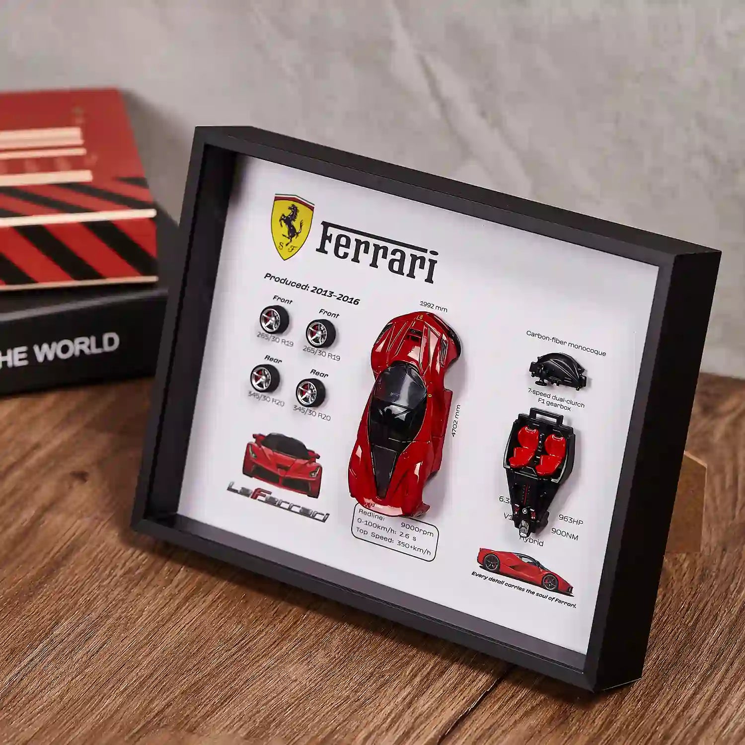 Ferrari LaFerrari Deconstructed Frame - Side Profile View