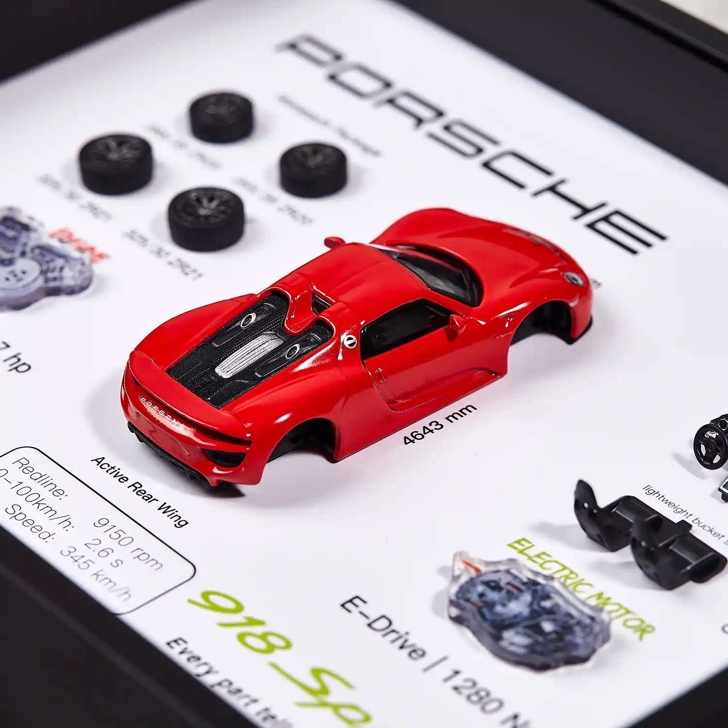 Porsche 918 Spyder Deconstructed Frame - Full Display Panel View